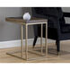 Arden 23.5 X 23.5 inch Gold / Raw Umber Side Table, C-Shaped